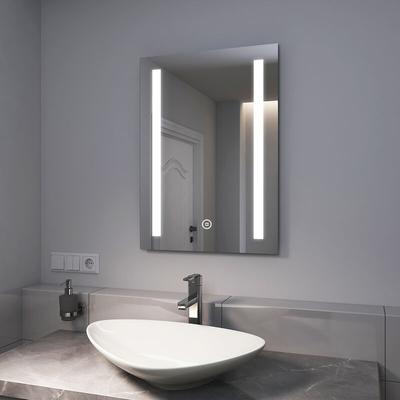 EMKE LED Badspiegel 50x70cm Badezimmerspiegel mit Kaltweißer Beleuchtung Touch-schalter und