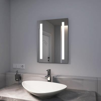 Emke - led Badspiegel 45x60cm Badezimmerspiegel mit Kaltweißer Beleuchtung