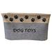 Collapsible Fabric Pet Dog Toy Storage Basket Bin by JoJo Modern Pets in Silver