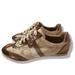 Coach Shoes | Coach Kinsley Q986 Metallic Signature Stripe Sneaker Size 9m | Color: Brown | Size: 9m