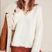 Anthropologie Sweaters | Anthropology Joy Fringed V-Neck Sweater | Color: Cream/White | Size: M