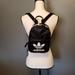 Adidas Bags | Adidas Santiago Ii Mini Backpack In Black Satin/White | Color: Black/White | Size: Os