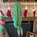 Lilly Pulitzer Accessories | Lily Pulitzer Teal And Green Silk & Cashmere Long Wide Scarf | Color: Blue/Green | Size: Os