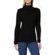 G-STAR RAW Women's Slim Rib Mock Neck T-Shirt, Black (Dk Black C890-6484), XS