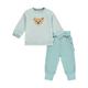 Steiff Unisex Hose + Sweatshirt GOTS Baby and Toddler Layette Set, Tourmaline, 68