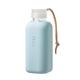 SquireMe Y1 Updated 2020 Ultra-Premium Glass Water Bottle Designed in Switzerland, Patented 1/3 turn easy off cap, BPA free, dishwasher safe, good for hot and cold (SURF BLUE)