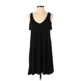 American Eagle Outfitters Casual Dress - A-Line Scoop Neck Sleeveless: Black Solid Dresses - Women's Size Small