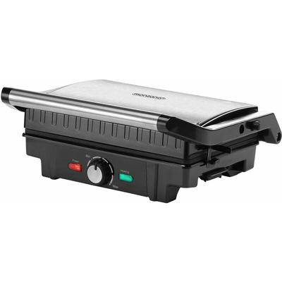 Monzana - Kontaktgrill xl 180° Klappbar Antihaftbeschichtung Cool-Touch-Griff Küche Tischgrill