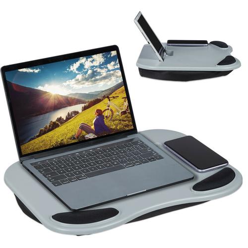 Relaxdays Laptopkissen, ergonomisches Knietablett für Laptop, Bett & Couch, für 11 Zoll Tablet, 6 x