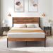 3-Pieces Bed Frame with Wood Headboard and Modern Nightstands Set of 2