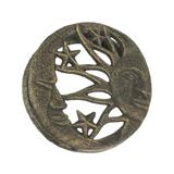 Zeckos Bronze Cast Iron Sun Moon Stars Door Knocker - 4.5 X 4.5 X 1 inches