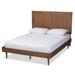 Nicola Transitional Ash Walnut Finished Wood Platform Bed