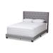 Brady Modern and Contemporary Light Grey Fabric Upholstered Bed