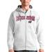 Men's Antigua White Columbus Blue Jackets Wordmark Victory Full-Zip Hoodie