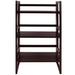 3-Shelf Folding Student Bookcase 20.75" Wide-Espresso by Casual Home in Espresso