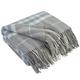 LYHome Cashmere Blanket with Merino - Wool Throw, Sofa Bed & Couch Large Bedspread, Extra Soft Warm Throws for Sofas Chairs, Single Double Size Picnic Blankets (55x79 in | 140x200 cm | Grey Tartan)