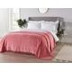 Diana Cowpe DOUBLE BED THROW PINK | Geneva Design Candlewick Bedspread Single | 100% Cotton Candlewick Traditional Bedspread | Wave Pattern/Fringed Edge Bed Throw 244x260cm