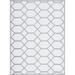 Gray/White 108 x 72 x 0.1 in Area Rug - George Oliver Daroslava Geometric Machine Woven Indoor/Outdoor Area Rug | 108 H x 72 W x 0.1 D in | Wayfair