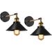 17 Stories Black Gold Pot Cover Wall Lamp Set Of 2 Metal in Yellow/Black | 9 H x 8.66 W x 8.66 D in | Wayfair E92D8B9E8D4F454B8F3F30ED947158B6