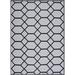 Black/White Rectangle 8' x 10' Area Rug - George Oliver Geometric Machine Woven Indoor/Outdoor Area Rug 120.0 x 96.0 x 0.1 D | Wayfair