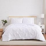 Rosdorf Park Aurie Microfiber Reversible Duvet Cover Set Microfiber in White | Twin Duvet + 1 Standard Sham | Wayfair