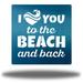 Trinx I Love You To The Beach & Back Coastal Metal Wall Décor Metal in Green/Blue | 30 H x 30 W x 0.0625 D in | Wayfair