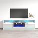 Wade Logan® Alexin TV Stand for TVs up to 88" w/ Electric Fireplace Included Wood in White | Wayfair CACF884D58544773AB5AD1ED154BB22F