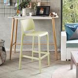 Latitude Run® Sensilla Stackable Bar Stool, Set Of 2 Plastic/Acrylic in Green | 40.6 H x 19.7 W x 20.5 D in | Wayfair