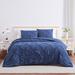 Rosdorf Park Aurie Microfiber Reversible Duvet Cover Set Microfiber in Blue | King Duvet + 2 Standard Shams | Wayfair