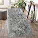 Gray 24 x 2.36 in Area Rug - Everly Quinn Faux Sheepskin Shag Rug, American Homes Collection Heustis, Rug, Area Rug | 24 W x 2.36 D in | Wayfair