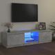 Vidaxl - Meuble tv avec lumières led gris béton 140x40x35,5 cm