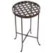 Achla Designs Large Round Table Flowers Plant Stand, 25 Inch Tall, Roman Bronze Powder Coat Finish