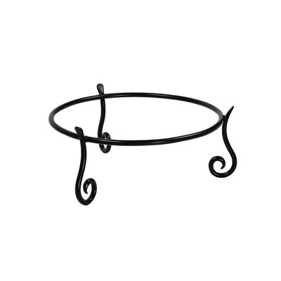 Achla Designs Short Ring Stand II for Planter, Birdbath, Gazing Ball, 14.75 Inch Diameter, Black Powder Coat Finish