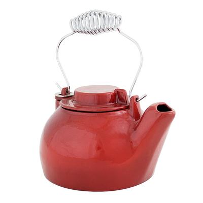 Minuteman International Enameled Humidifying Kettle, 9.25 Inch Tall, Red