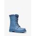 Michael Kors Montaigne Faux Shearling-Lined PVC Rain Boot Blue 7