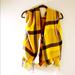 Madewell Accessories | Madewell Plaid Tassel Trim Cape Scarf | Color: Brown | Size: Os