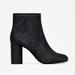 Zara Shoes | Glitter Booties | Color: Black | Size: 6
