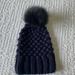 Free People Accessories | Free People Beanie With Pom Pom | Color: Blue | Size: Os