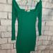 Free People Dresses | Free People Beach Green Ribbed Fitted Mini Dress | Color: Green | Size: S