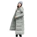 Women's Down Jacket Long Winter Jacket Women's Hooded Quilted Warm Transition Large Size Winter Long Parka Coat Long Sleeve Cotton Jacket Coat Women's Jacket Winter, Green, XL