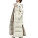 Parkas Female Winter Solid Thick Women's Jacket Hooded Stand Collar Loose Cotton Padded Causal Coat Ladies - Beige,L