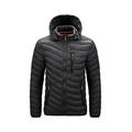 Black Featherweight Men's Down Jacket,Outdoor Lightweight Winter Coat,Easy Care,Packaway Bag,Camping,Travelling & Hiking Warm Jacket Black 4XL