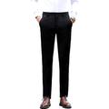 Beastle Men's Casual Pants Fashionable Urban Slim-fit Straight-Leg Casual Pants Business Commuter Temperament Casual Pants 28 Black