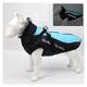 TTCI-RR Dogs Clothes Waterproof Large Dog Clothes Winter Dog Coat With Harness Furry Collar Warm Pet Clothing Big Dog Jacket Labrador Bulldog Costume Pet (Color : Blue, Size : XXL)