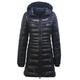 Freenfitmall Fashion Slim X-Long Women Winter Jacket Cotton Padded Warm Thicken Ladies Coat Long Coats Parka Womens Jackets (A-Black,XXL)