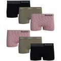Reebok Women's Seamless Stretch Performance Boyshort Panties (6 Pack), Size Medium, Multi SpaceDye/Four Leaf Clover Melange/Black