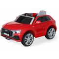 Audi Q8 Rouge voiture électrique 12V. 1 place. 4x4 pour enfants avec autoradio et télécommande