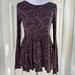 American Eagle Outfitters Tops | American Eagle Soft & Sexy Floral Cold Shoulder Cutout Peplum Top | Color: Purple | Size: S