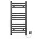 Myhomeware 300mm Wide Anthracite Grey Flat Electric Pre-Filled Heated Towel Rail Radiator For Bathroom Designer UK (300mm x 700mm (h))