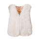 Winter Trend Womens Sleeveless Faux Fur Waistcoat Solid Collor Winter Loose Vest Coat Winter Outerwear Thick Cardigan Vest (Color : WH, Size : S)